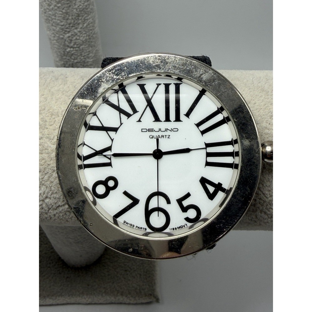 Dejuno Massive 54MM Mens Watch New Battery 11" Nylon Band White‎ Dial